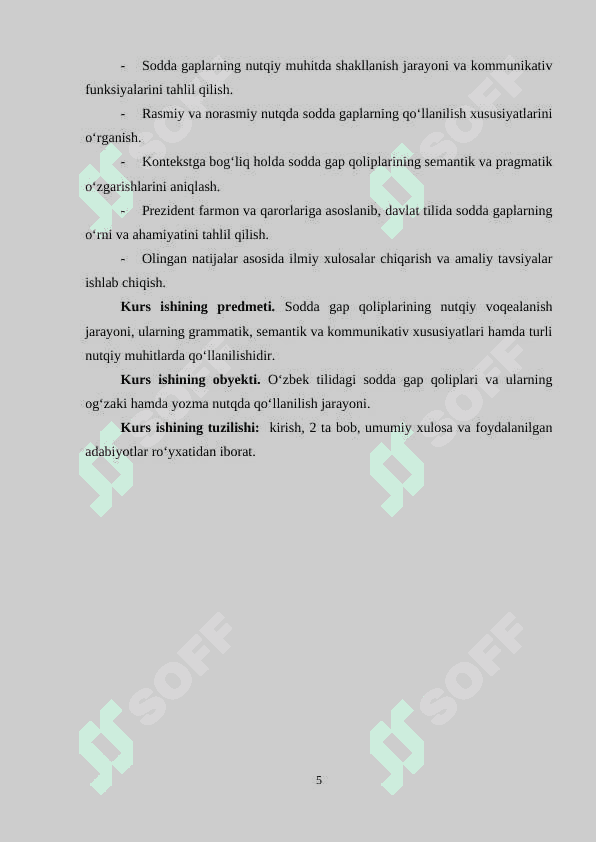 SODDA GAP QOLIPLARINING NUTQIY VOQEALANISHI 5