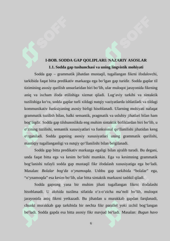 SODDA GAP QOLIPLARINING NUTQIY VOQEALANISHI 6