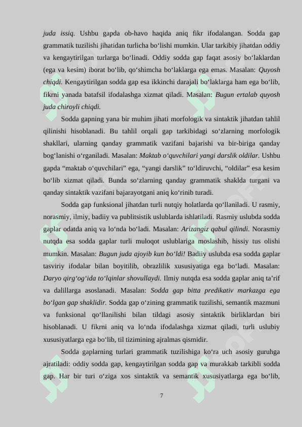 SODDA GAP QOLIPLARINING NUTQIY VOQEALANISHI 7