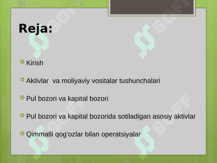 Aktivlar va moliyaviy vositalar 3