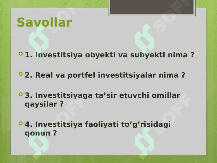 Aktivlar va moliyaviy vositalar 6