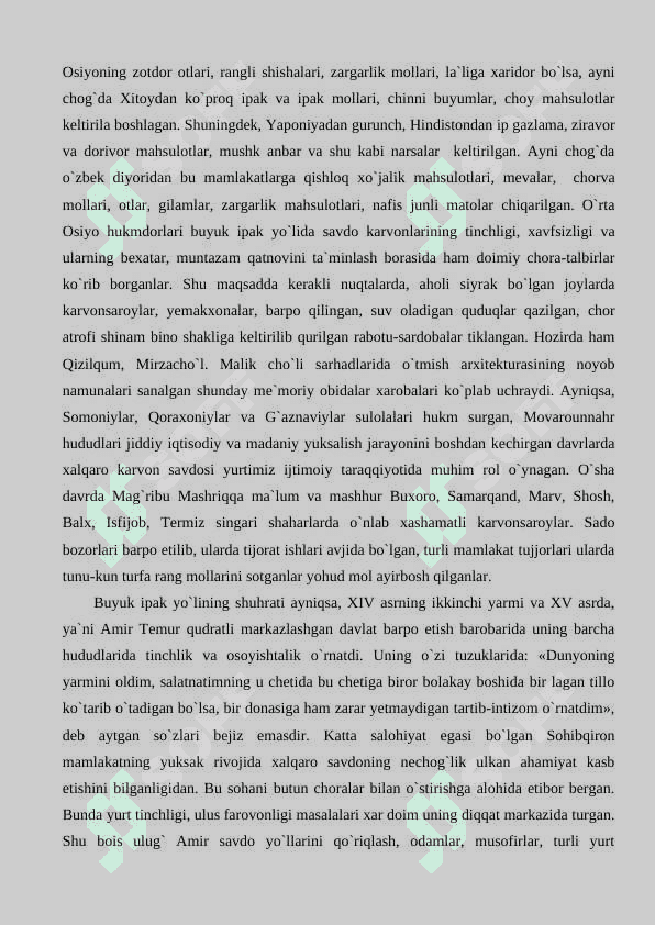 BUYUK IPAK YOLIDA OLIB BORILGAN EKSPEDITSIYALAR HAQIDA 4