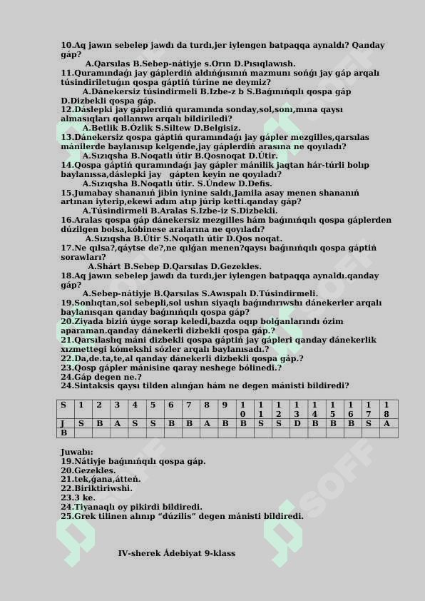 ádebiyatı pániden test  (III-sherek) 3