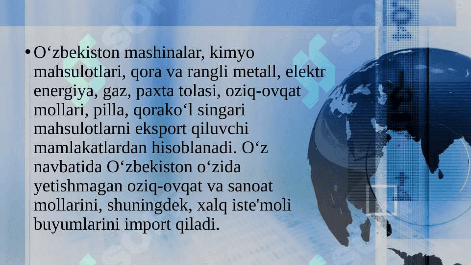 Tashqi iqtisodiy aloqalar 2