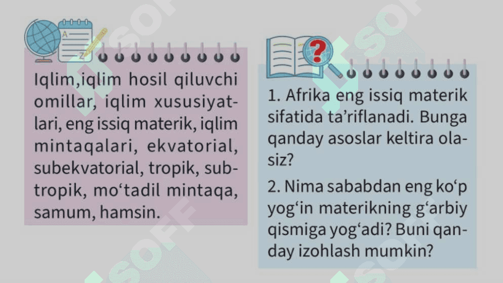 7_sinf_Geografiya_Materik iqlimining  xususiyatlari. Iqlim mintaqalari 2