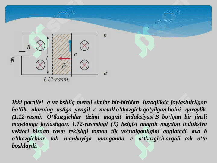 TOKLI O‘TKAZGICHNI MAGNIT MAYDONDA KO‘CHIRISHDA BAJARILGAN ISH 3