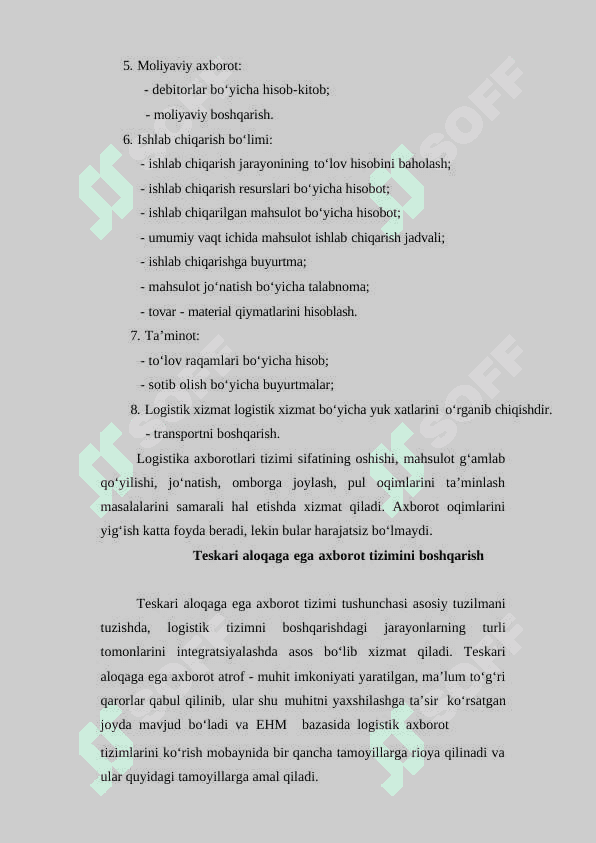 Lоgistikada aхbоrоt tizimlari ko‘rilishi tamоyillari 4