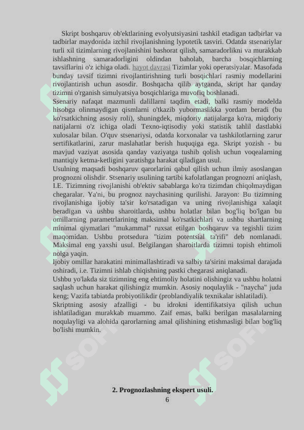 Prognozlashtirishning expert usuli 6