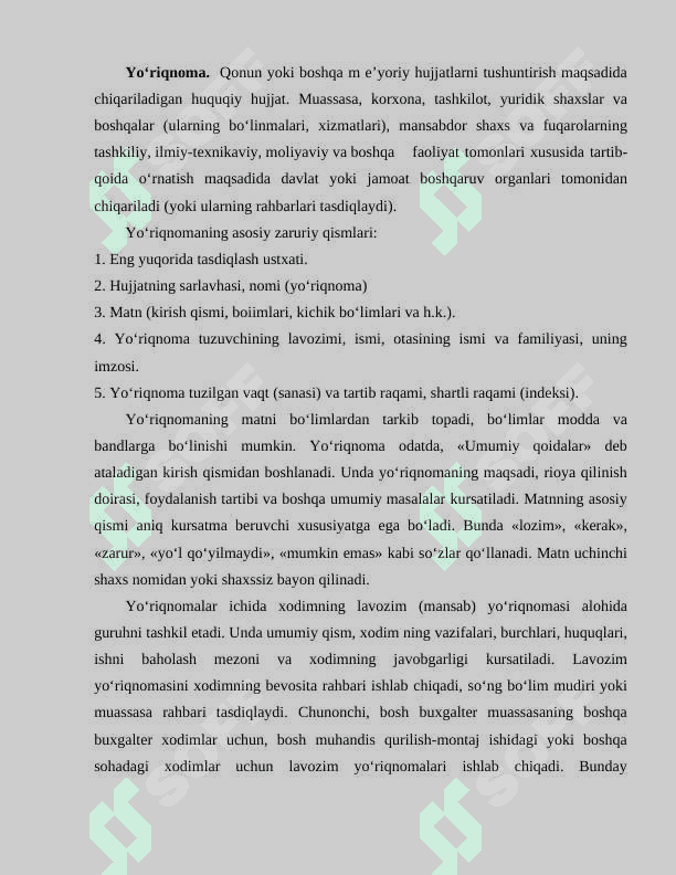 TASHKILIY HUJJATLAR (GUVOHNOMA, YO‘RIQNOMA) 3