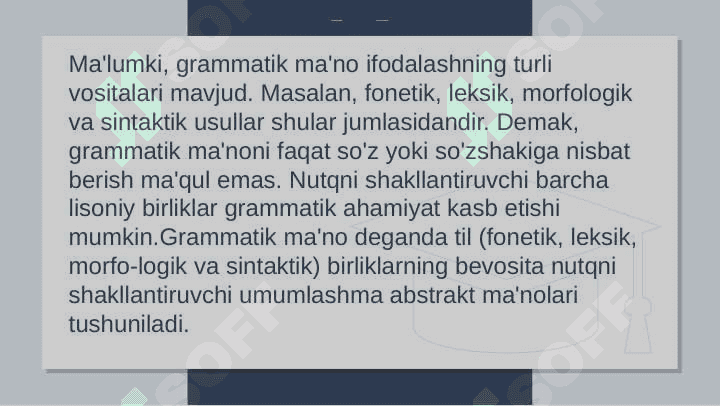 Grammatik ma'no va uning turlari 3