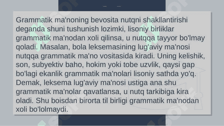 Grammatik ma'no va uning turlari 4
