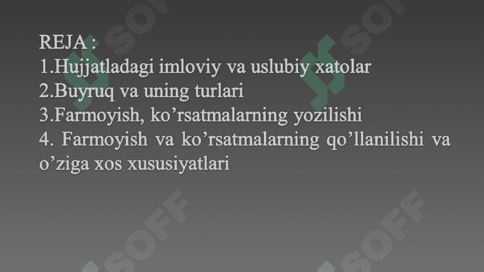 Farmoyish hujjatlari 2