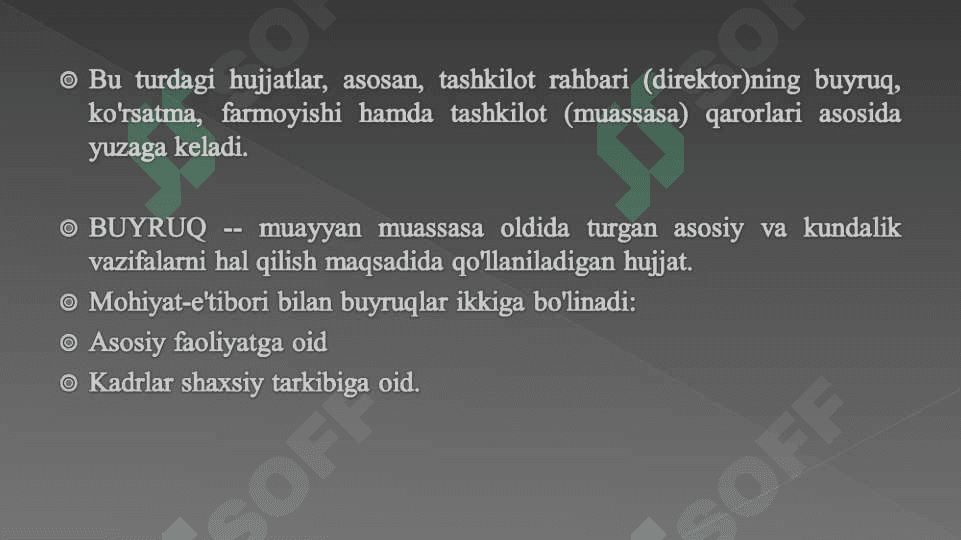 Farmoyish hujjatlari 3