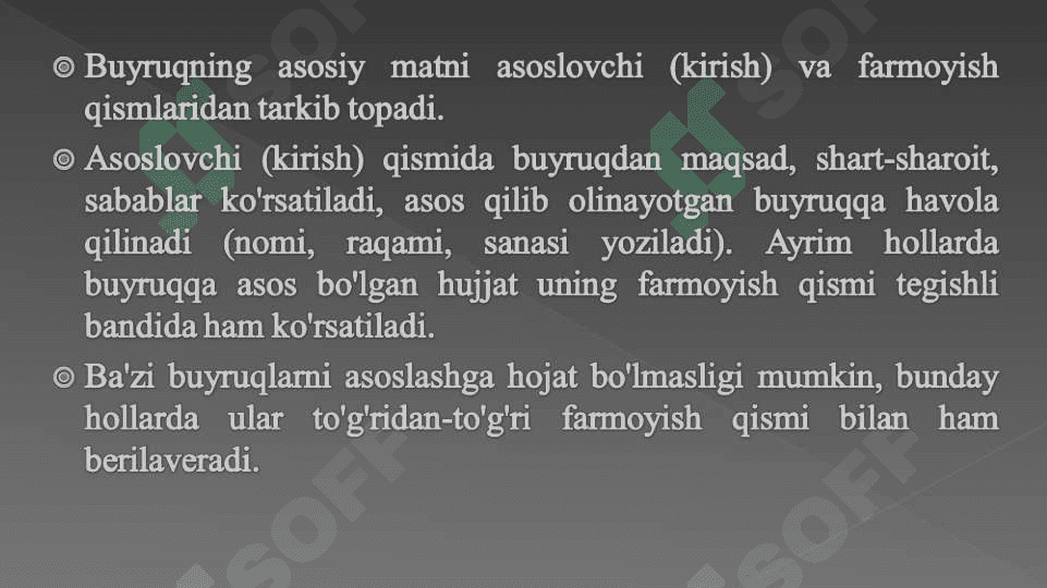 Farmoyish hujjatlari 8