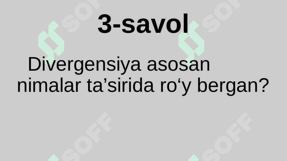 Organik olam evolutsiyasinig asosiy yo‘nalishlari 6