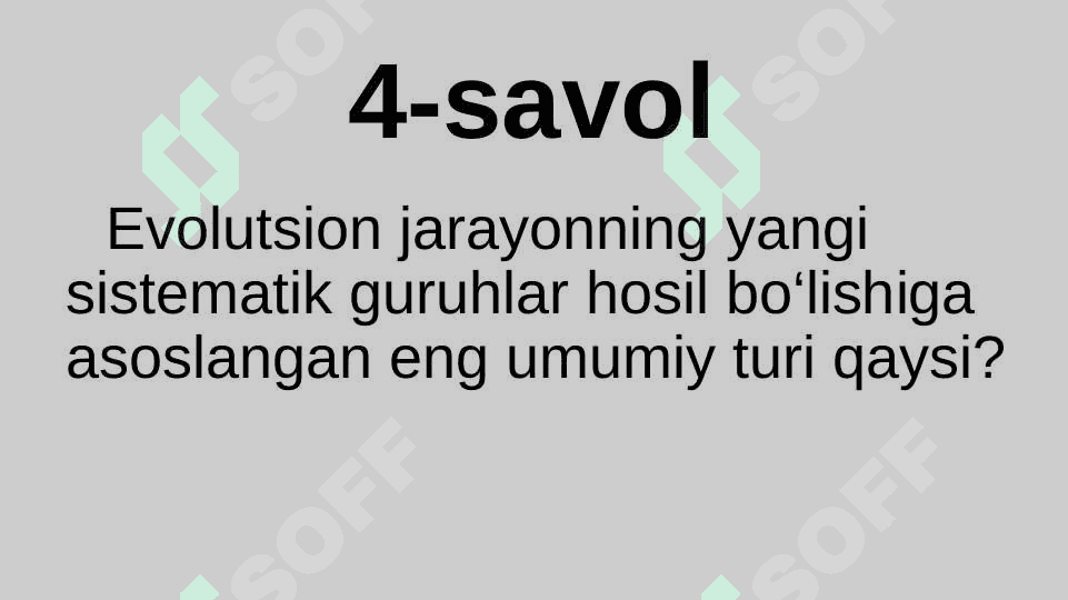 Organik olam evolutsiyasinig asosiy yo‘nalishlari 8
