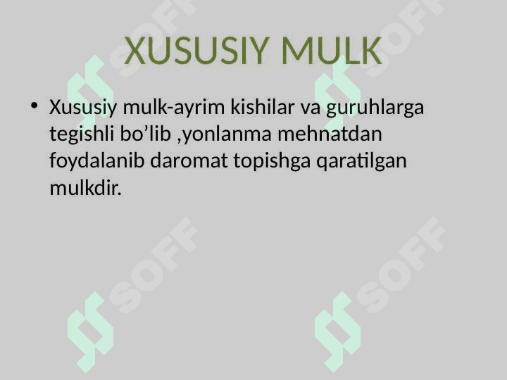Shaxsiy mulk . Xususiy mulklar haqida to'liq ma'lumotlar. Shaxsiy mulk va Xususiy mulk farqlari. 3