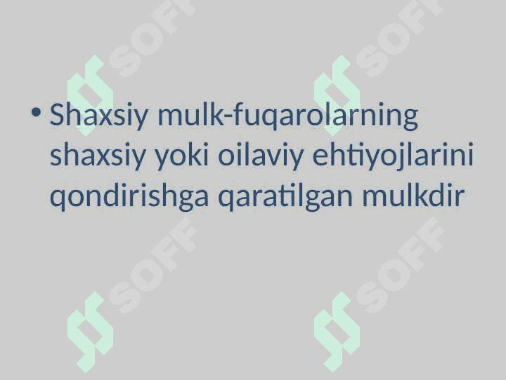 Shaxsiy mulk . Xususiy mulklar haqida to'liq ma'lumotlar. Shaxsiy mulk va Xususiy mulk farqlari. 5