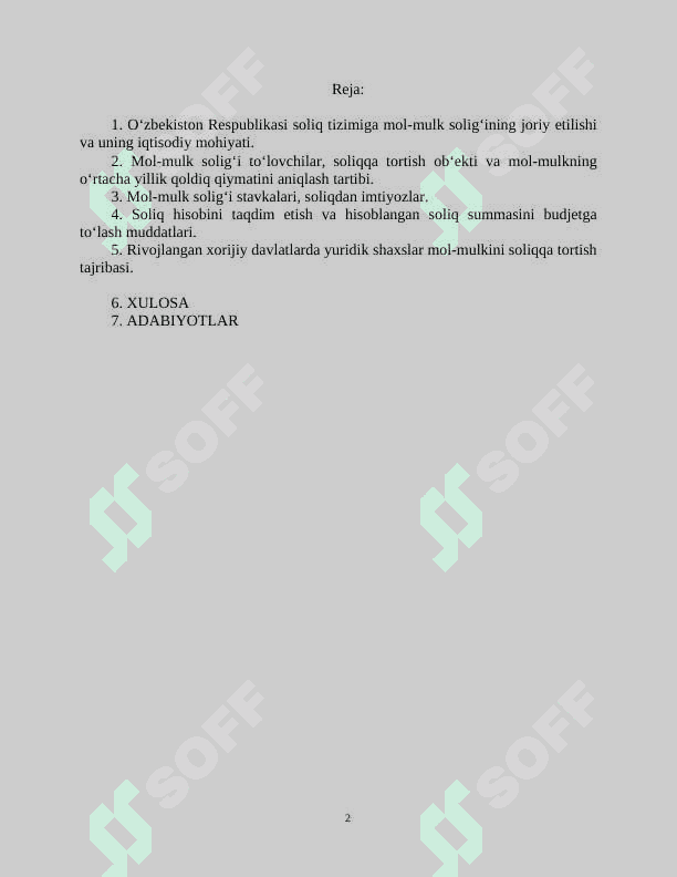 mol mulk solig'i 2