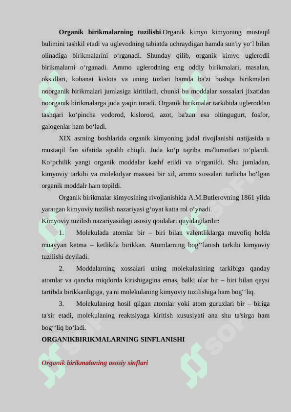 Organik kimyo. Organik polimer materiallar 2