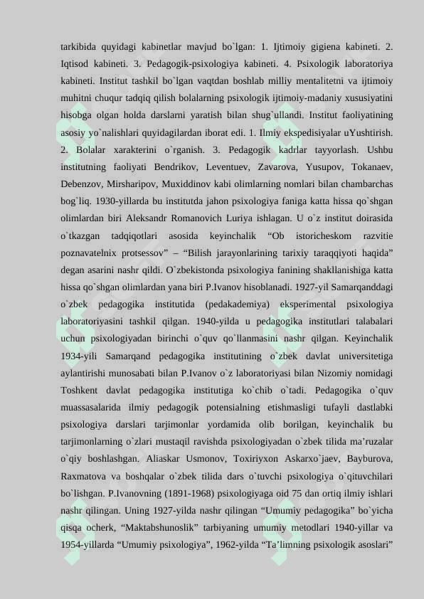 O'zbekistonda psixodiagnostika va eksperimental psixologiyaning rivojlanishi 3