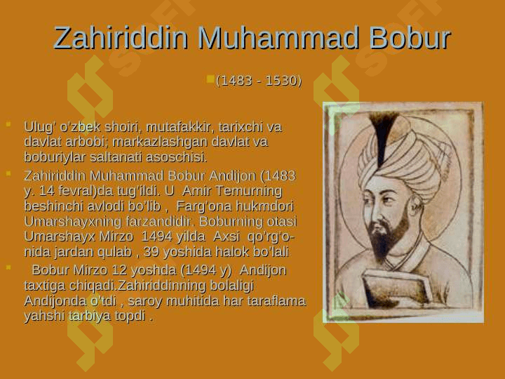 Shoh va shoir Z.M. Bobur hayoti va ijodi 3