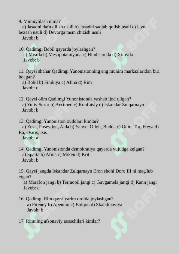 6-SINF TARIX FANIDAN 100 TA TEST 2