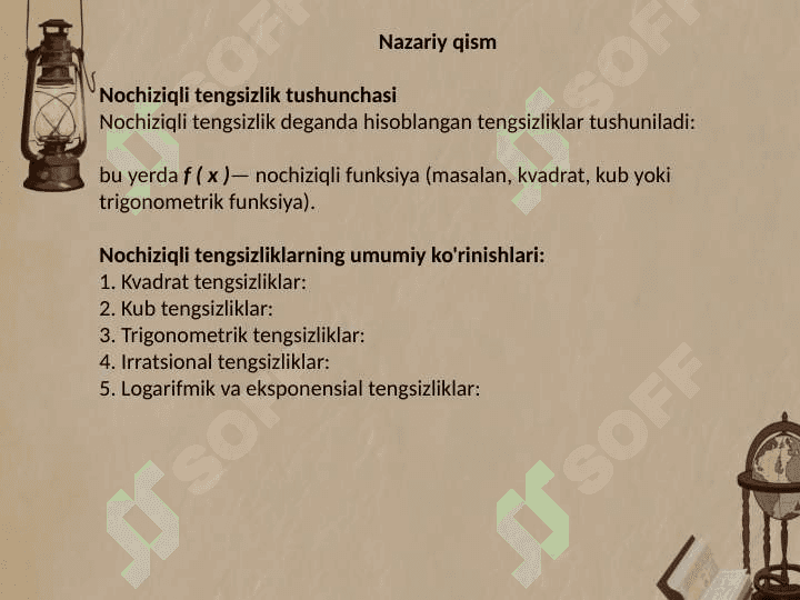 Nochiziqli tengsizliklar 4