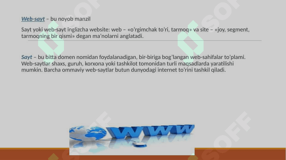 Web sayt HAQIDA TUSHUNCHA 4