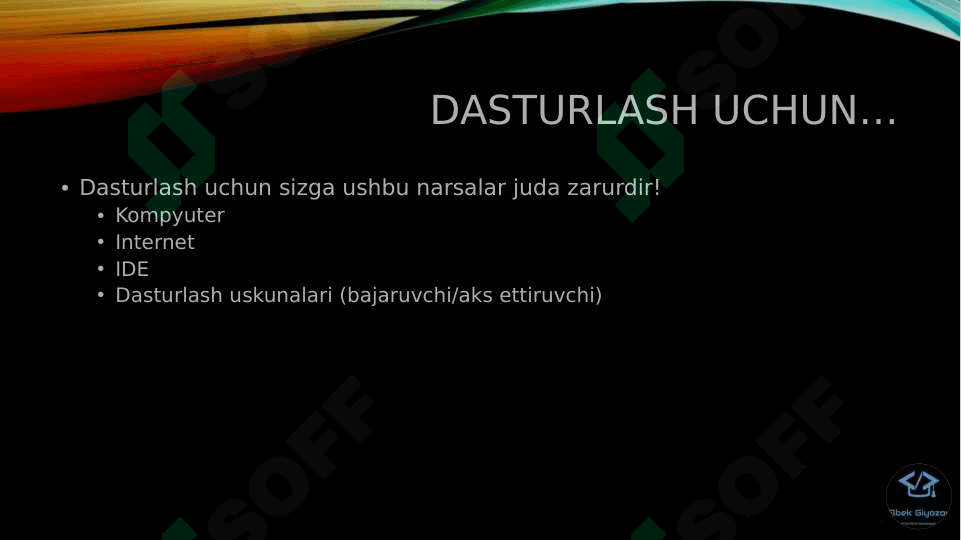 Dasturlash 4
