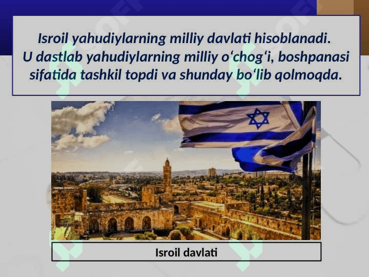 Isroil davlati va Falastin muammosi 3