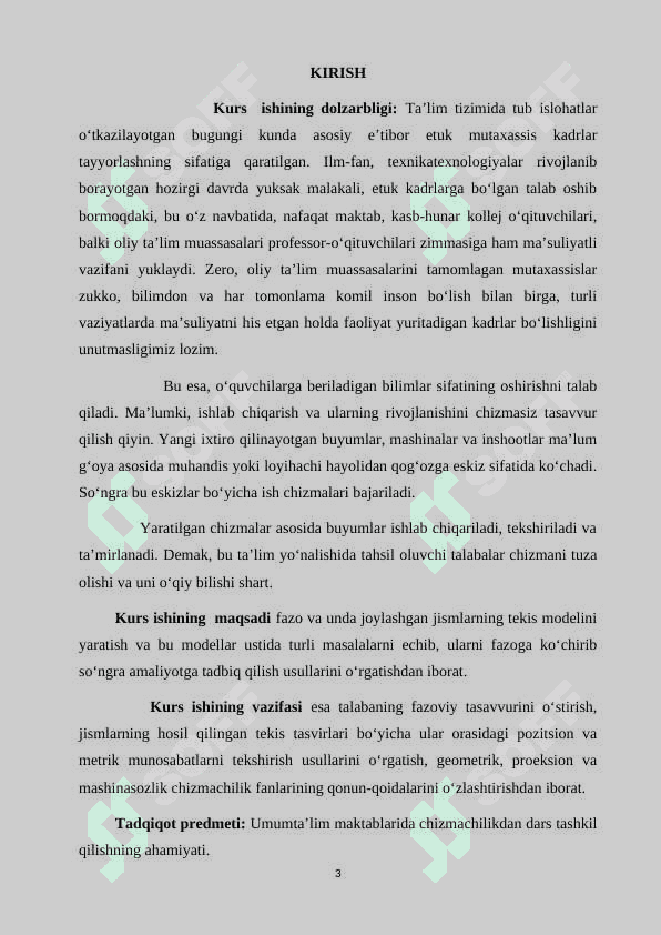 Buyumlar ularning turlari va ularga o’lcham qo’yish qoidalari to’g’risida ma’lumot 3