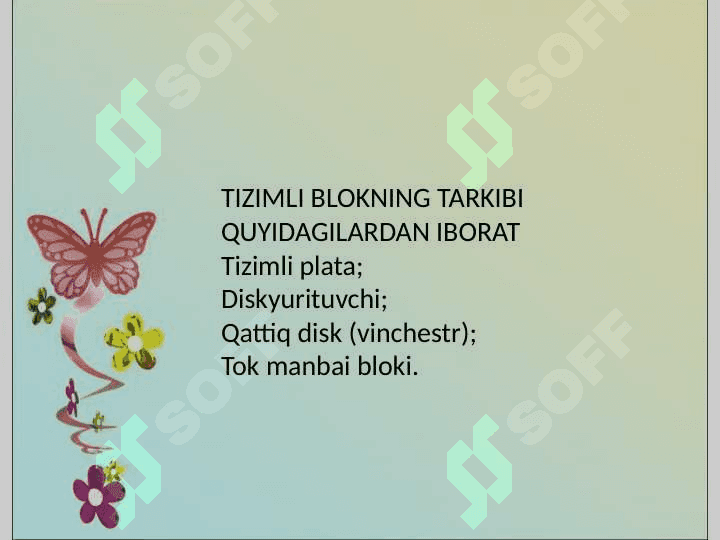 Tizimli blok qismlari bilan tanishish 3