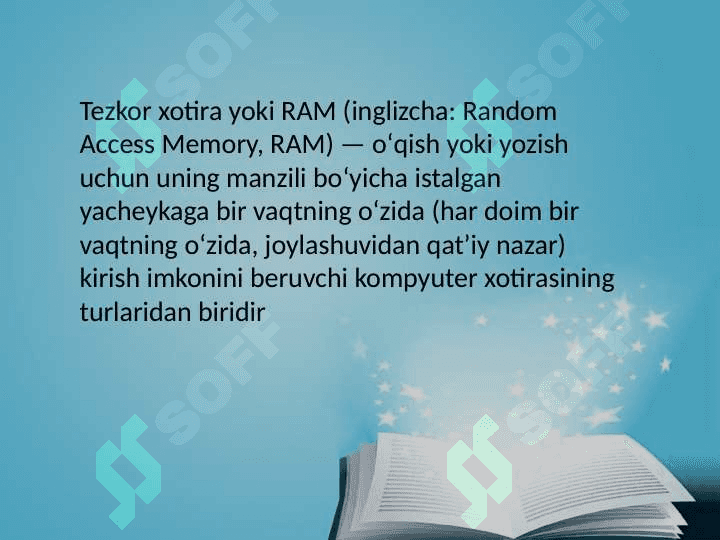 Tezkor xotira turlari bilan tanishish 2