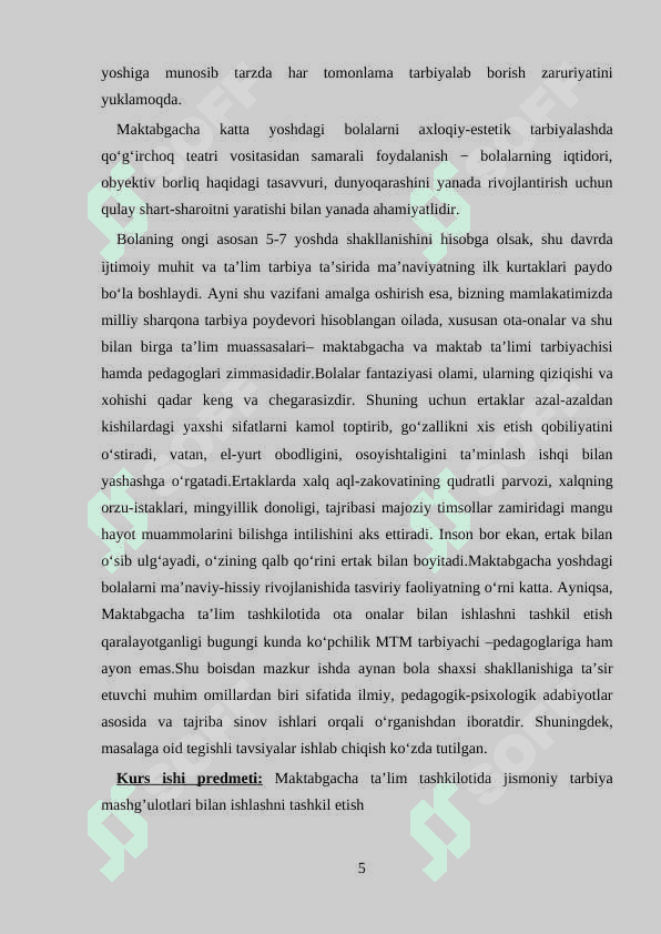 Maktabgacha yoshdagi bolalarning  jismoniy tarbiyasi 5