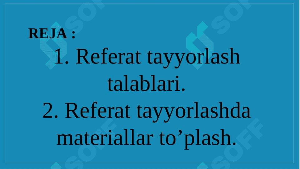 REFERAT - O’QITUVCHI NUTQINING JANRI SIFATIDA . 2