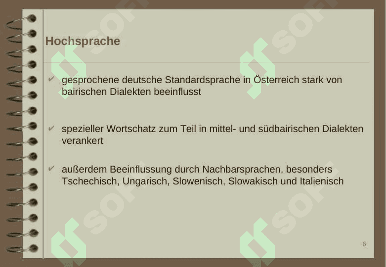 Die deutsche Sprache 6