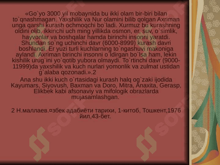 ENG QADIMGI MADANIYAT, ENG QADIMGI XALQ OG’ZAKI IJODI 7