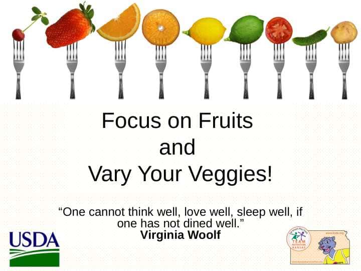 Focus on Fruits and Vary Your Veggies!