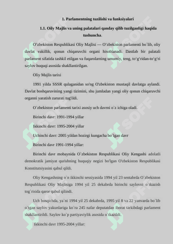 Oliy Majlis va uning palatalarining birgalikdagi vakolatlari. 4