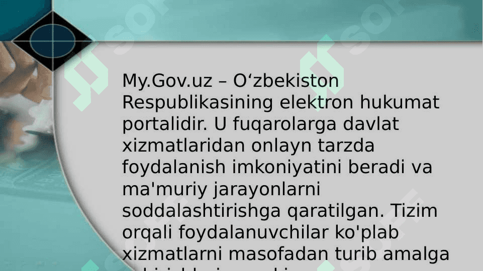My.Gov.uz tizimi va uning imkoniyatlari 2