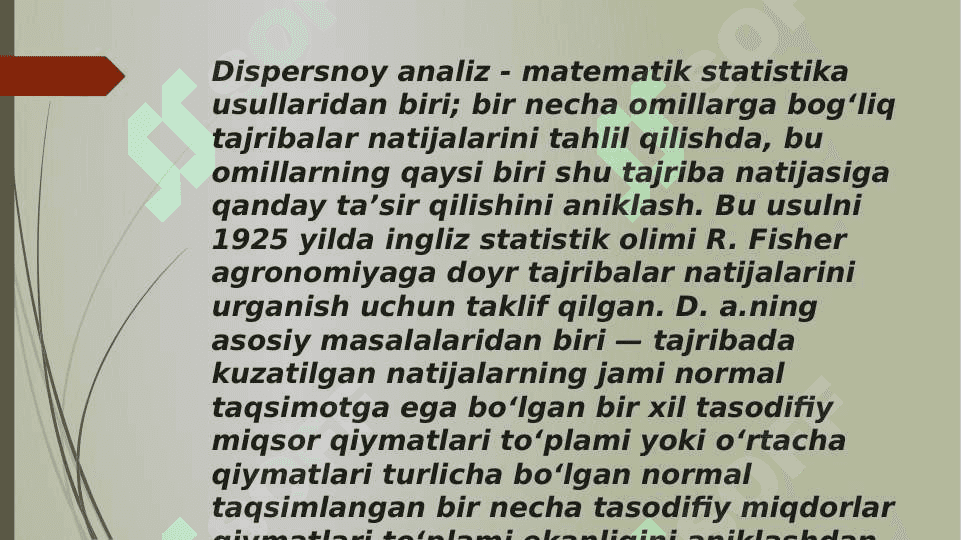 Dispersiv tahlil,quvvat tahlili 4