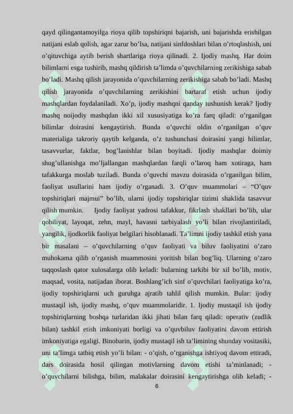O’ZBEKISTON RESPUBLIKASIDA TA’LIM TIZIMI, TURLARI VA SHAKLLARI 6