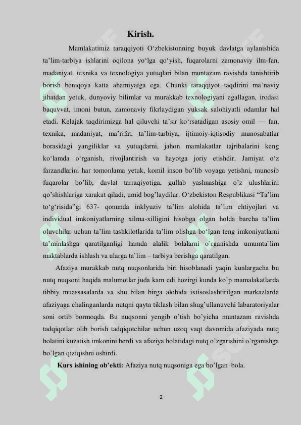 Afaziya va uning turli shakllarida nutqni tiklash  metodlari. 2