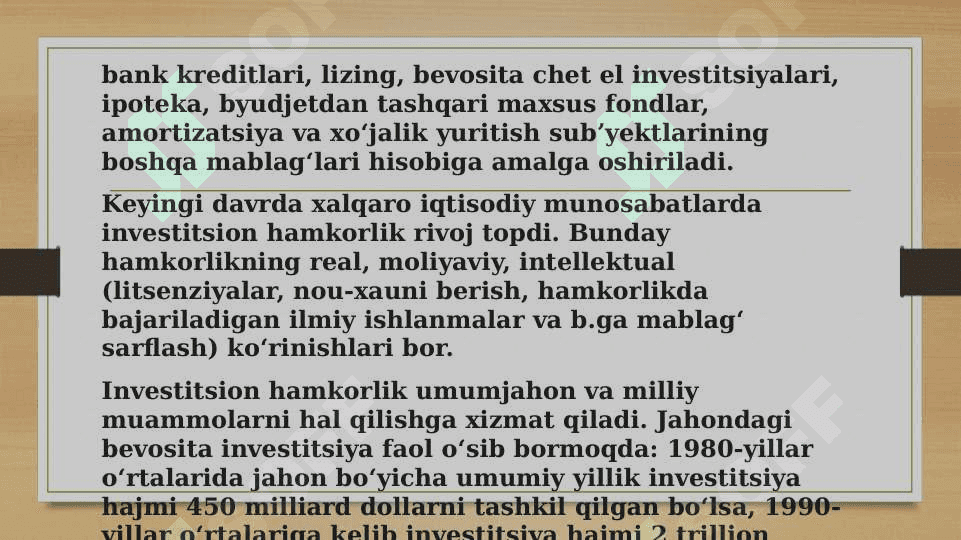 Investitsiyalarni jalb etishning asosiy determinantlari 4