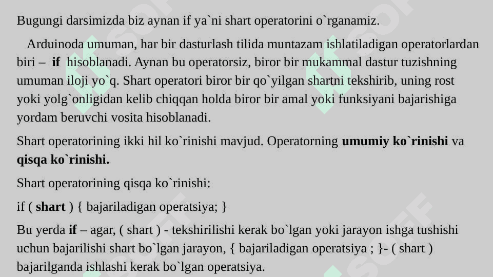"if" shart operatori va mantiqiy elementlar 4