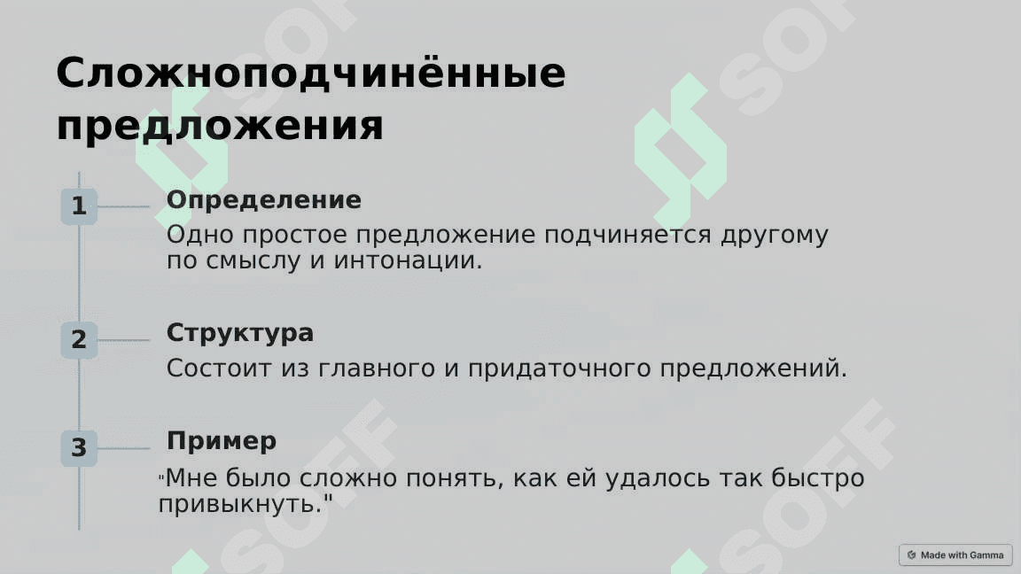 Сложные предложения в русском языкеСложные предложения в русском языке 4