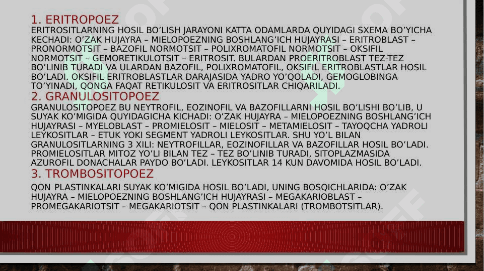 gemositopoez jarayoning boshqariluvi 6