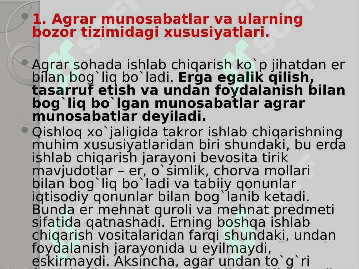 AGRAR   MUNОSABATLAR    VA    AGRОBIZNES 2
