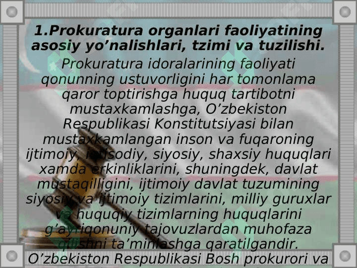 O’ZBEKISTON RESPUBLIKASI PROKURATURASI 2